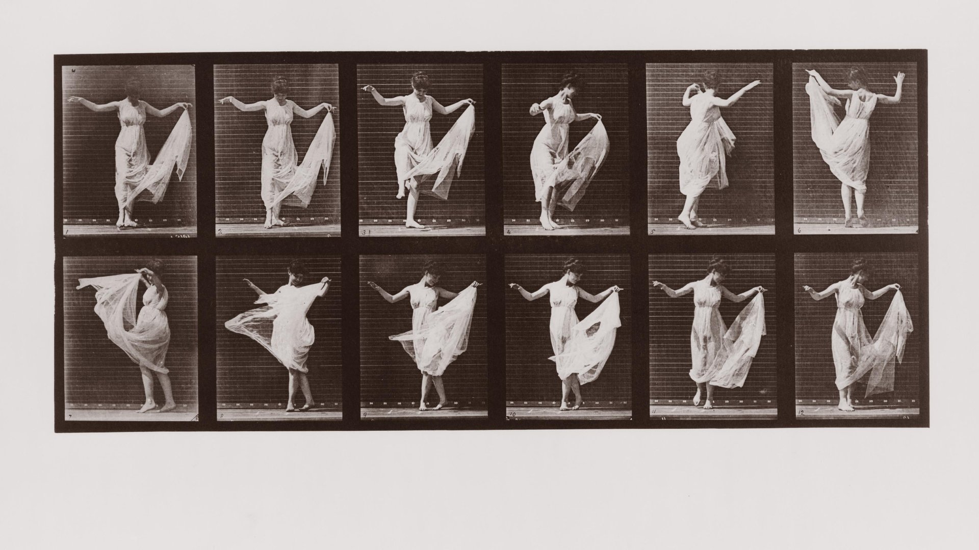 Eadweard Muybridge,  Mujer bailando, en Locomoción animal, lámina 188, 1887