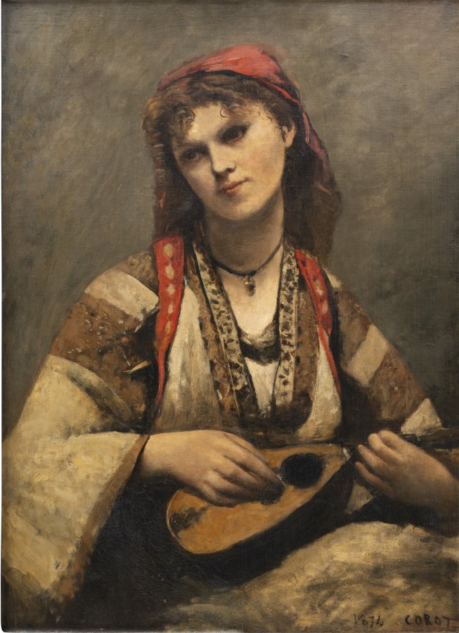 Camille Corot, Gitana con mandolina, 1874