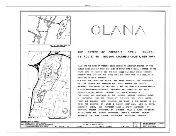 Planos de Olana, casa del pintor Frederic Edwin Church 
