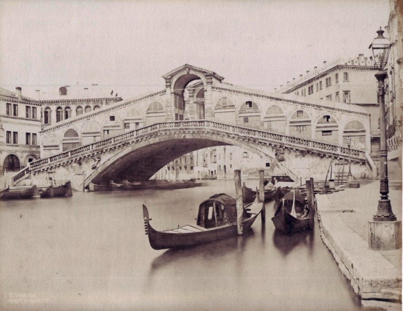 Fotografía de Carlo Naya, Puente Rialto, s.f.