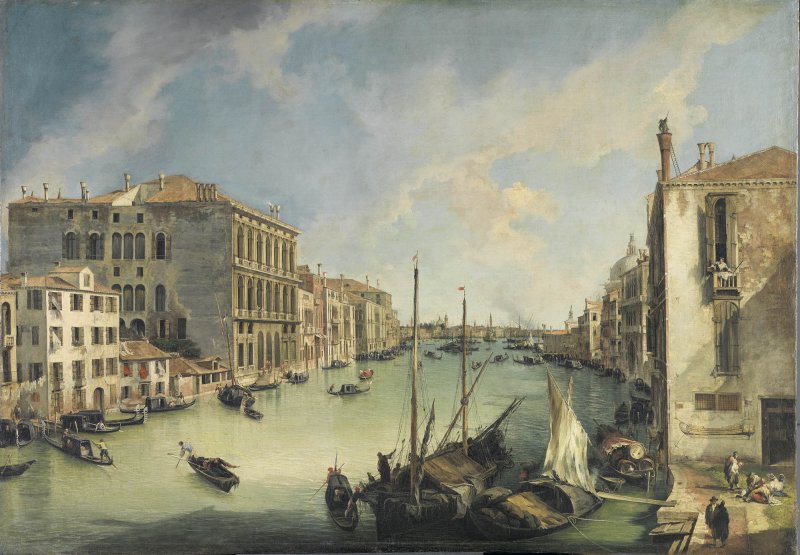El Gran Canal desde San Vío, Venecia. Canaletto (Giovanni Antonio Canal)
