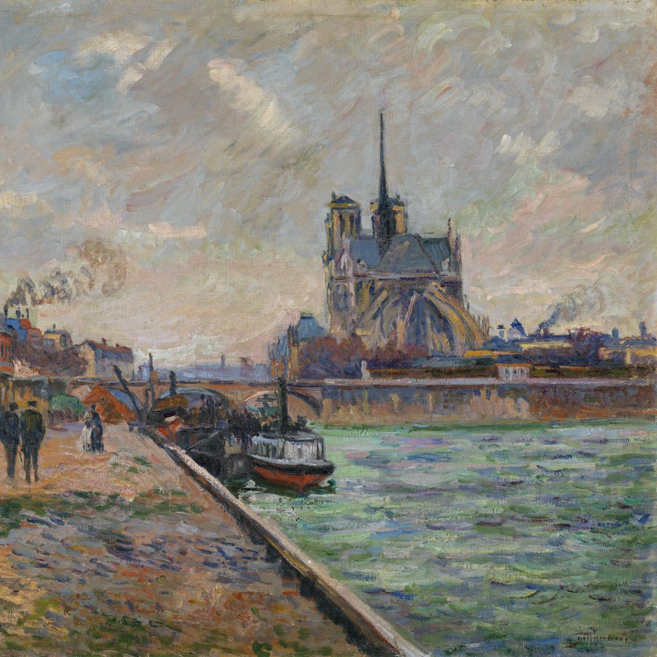 El puente del Arzobispado y el ábside de Notre-Dame de París. Armand Guillaumin